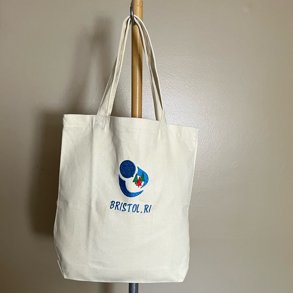 Adorable Canvas Tote Bag With Environment Logo